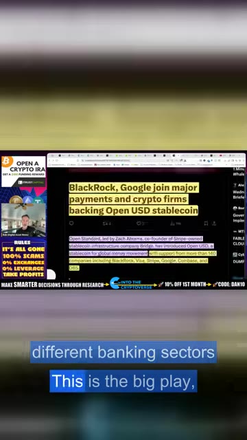 Стабильная монета OpenUSD запущена крупными институциями