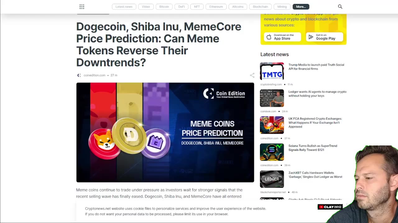 Ціна Dogecoin продовжує від'їзд у від'ємний напрямок