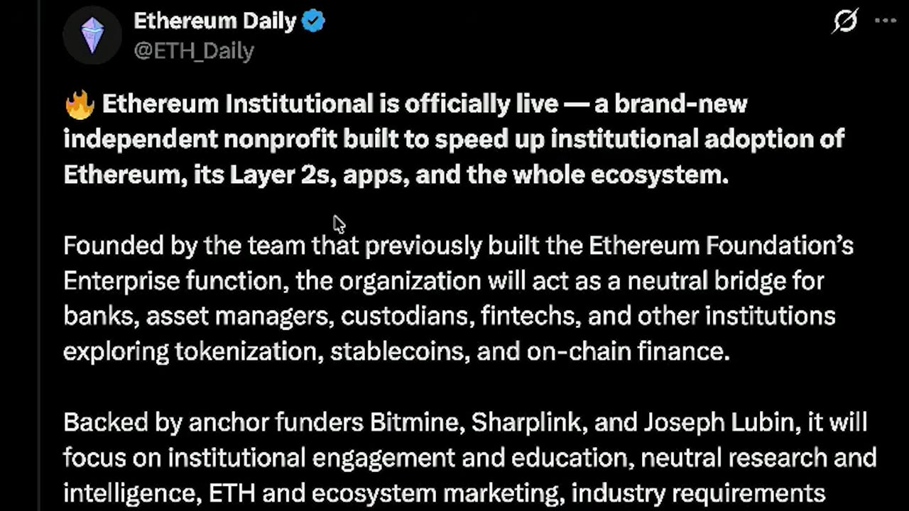 Ethereum направляется к принятию институциями с новыми функциями