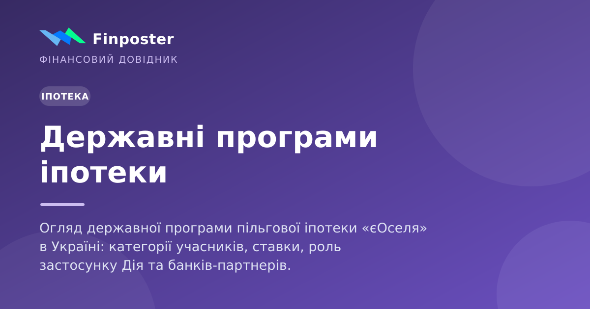 Державні програми іпотеки